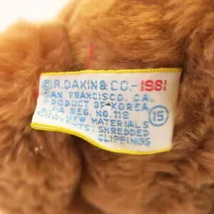 Toys | 1981 Dakin Brown Jointed Teddy Bear Plush Stuffed Animal Vintage ...